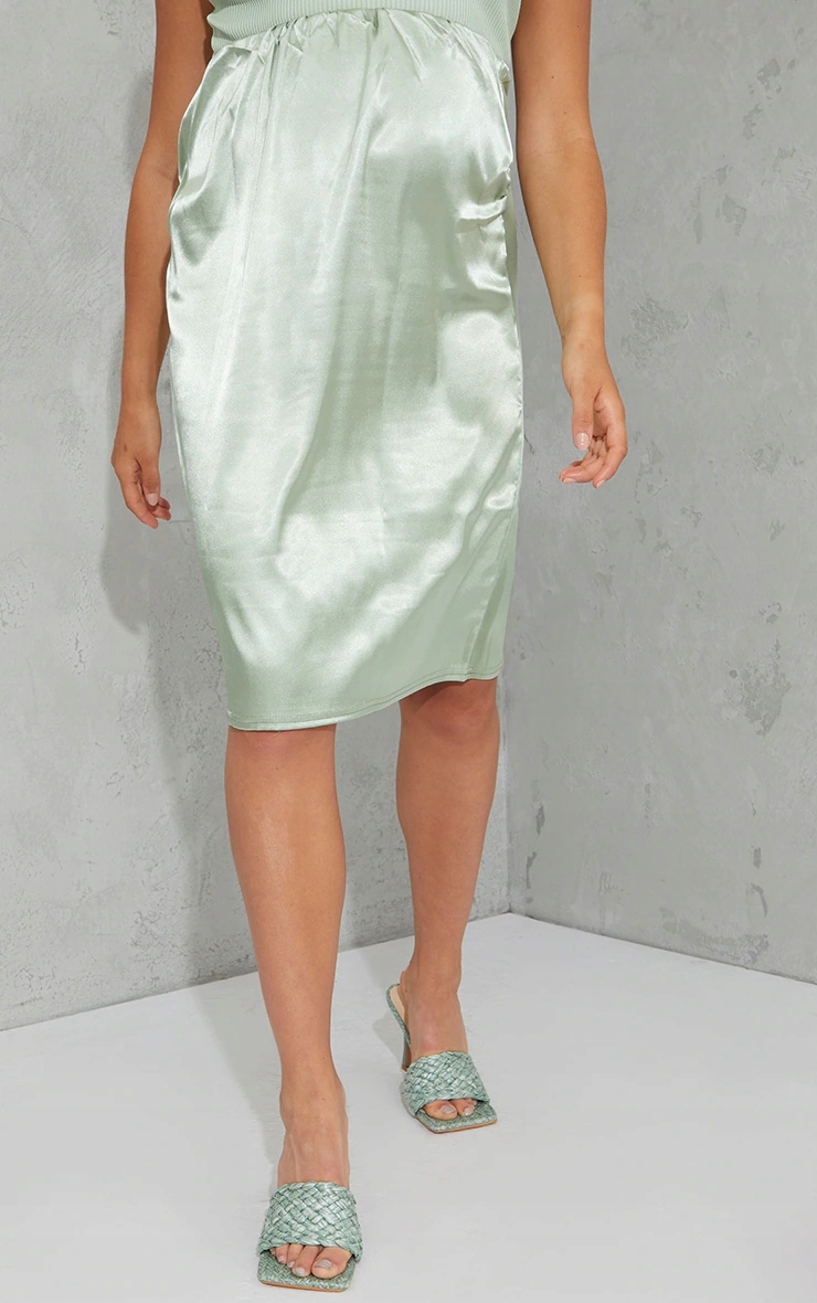 PRETTYLITTLETHING MATERNITY SATYNOWA SPÓDNICA XL Marka Prettylittlething