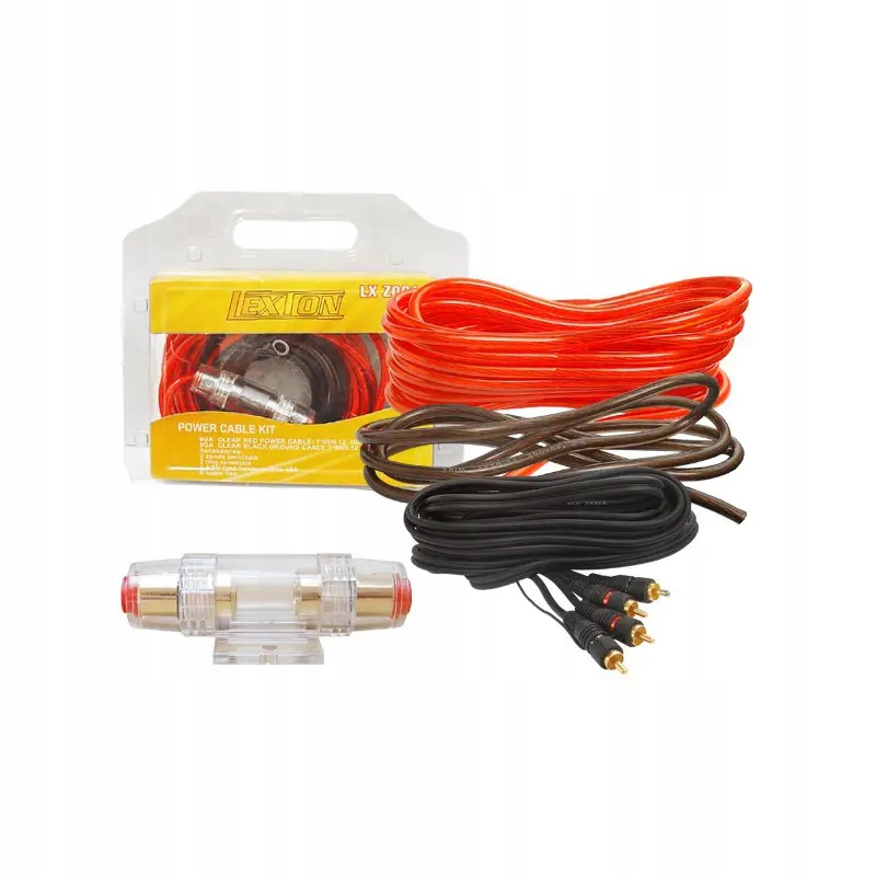 Montážní sada Car Audio EWGA-Z001 Sada kabelů Lexton 8GA zesilovač tuba