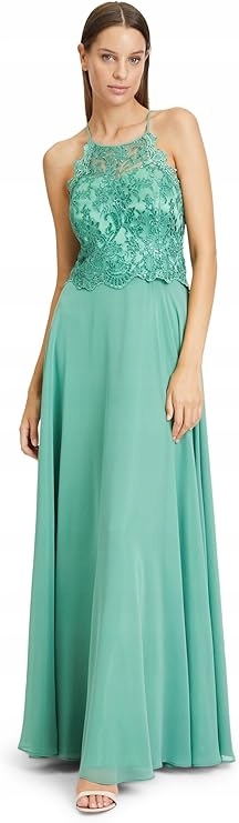 Vera Mont Dlouhá Šaty S Ramínky, Zelená 36 Jpb