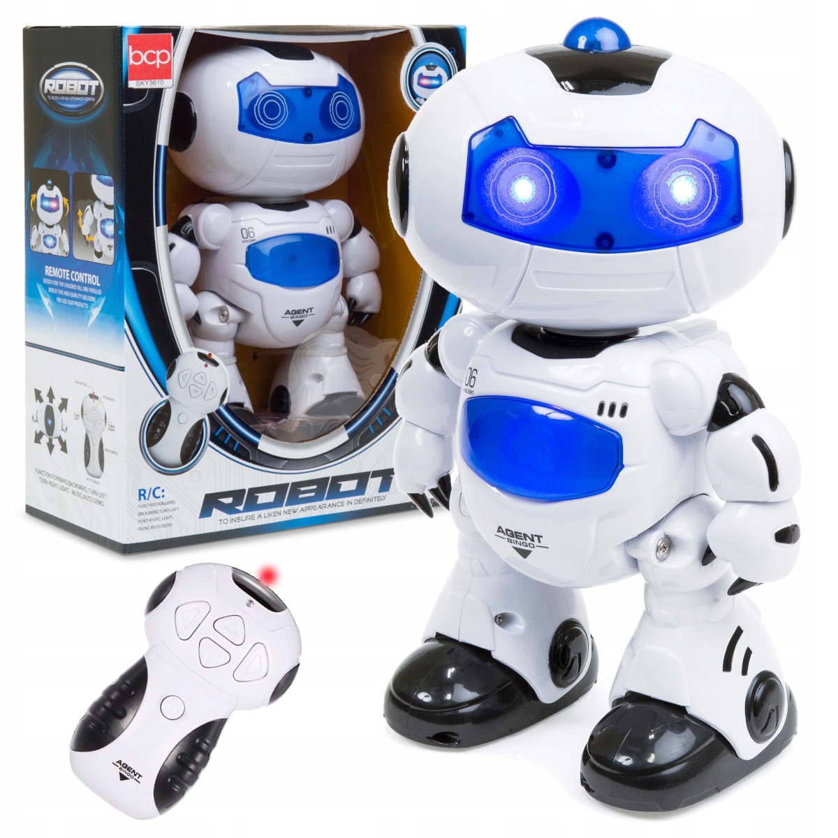 

Robot Interaktywny na pilota Światło Dźwięk Chodzi