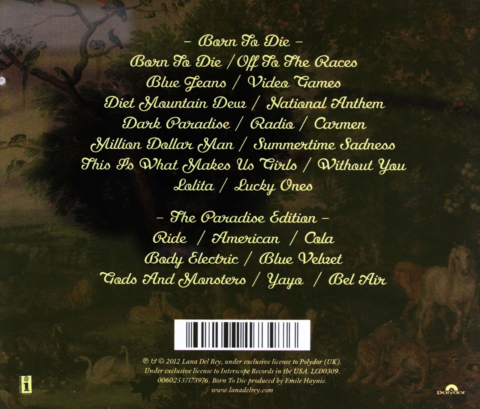 LANA DEL REY: BORN TO DIE - THE PARADISE EDITION [2CD] Stan opakowania oryginalne