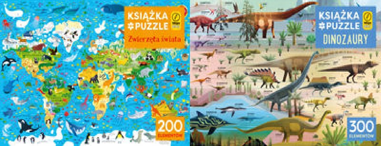 

Książka i puzzle Zwierzęta świata Dinozaury
