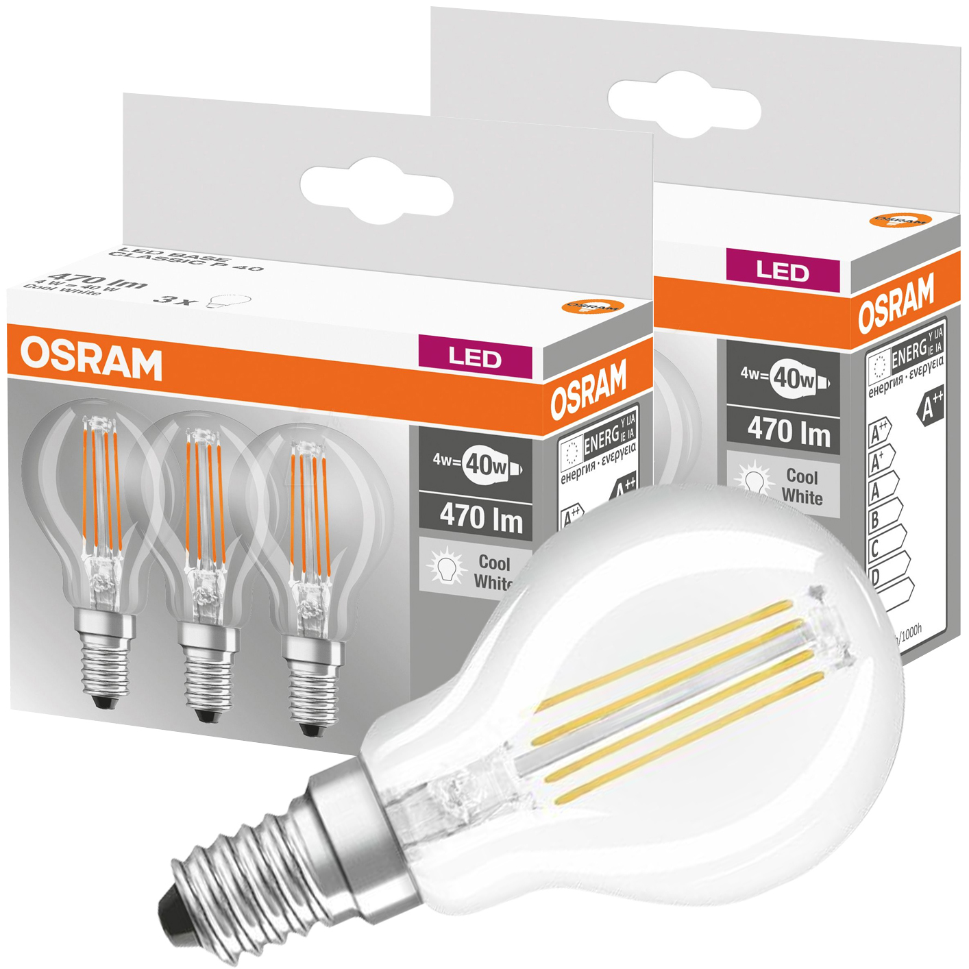 

Zestaw 6x Żarówka Led P40 E14 4W 40W Osram 4000K