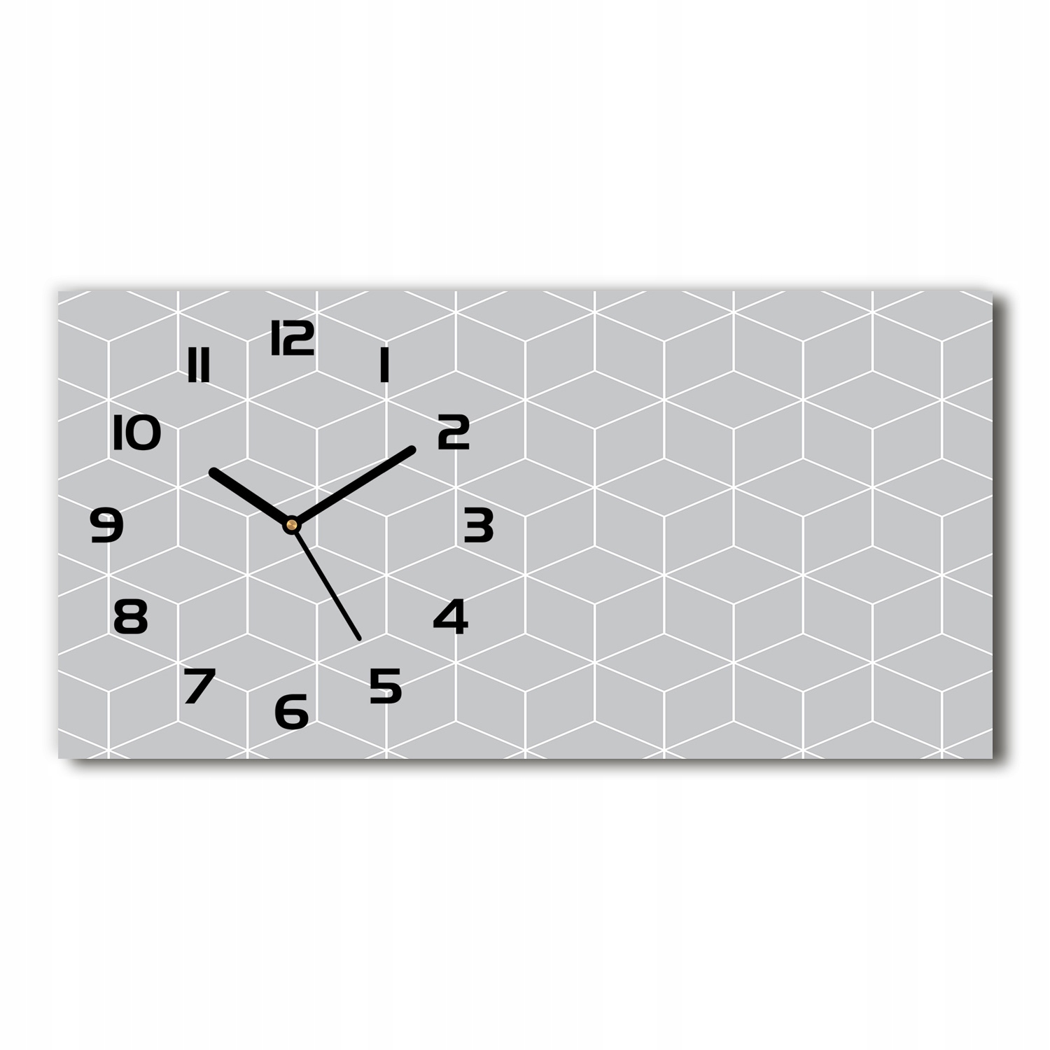 

Zegar ze szkła na ścianę Geometryczne tło 60x30 cm