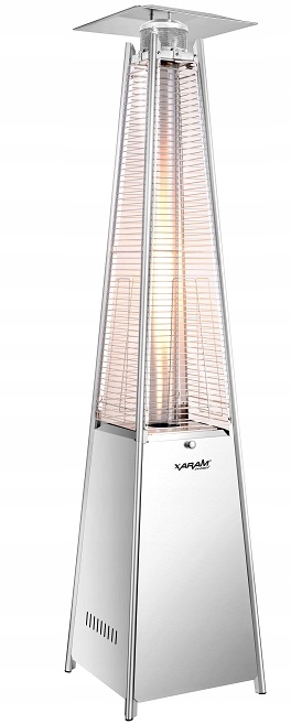 Plynový topný deštník Xaram Pyramida Inox 13 kW zahrada terasa Radiátor