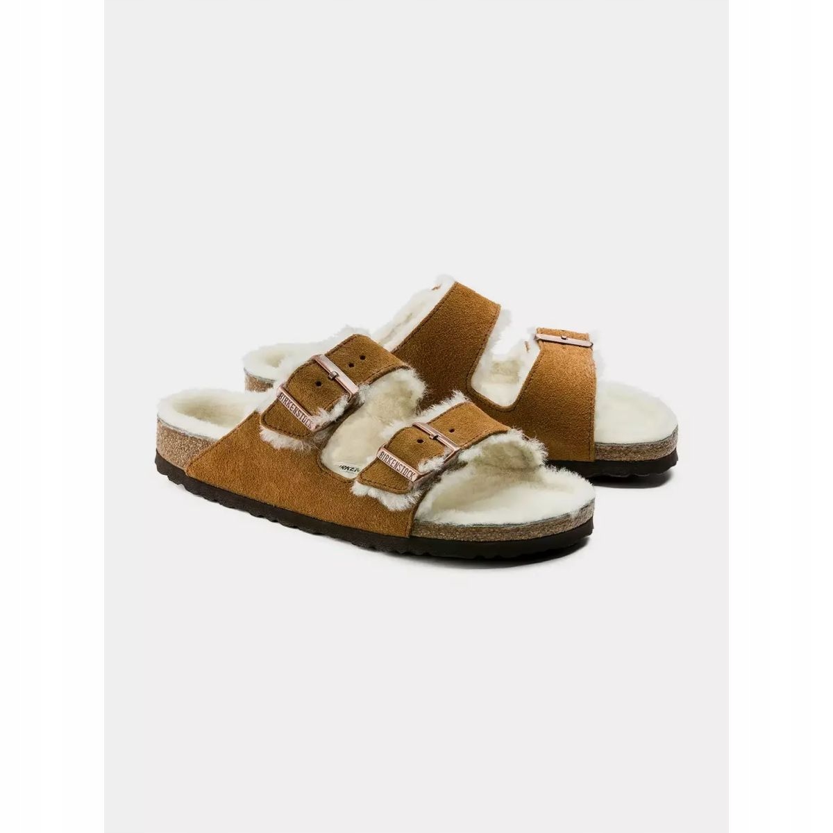 Birkenstock Arizona Shearling Mink nazouváky hnědé dámské, velikost 39