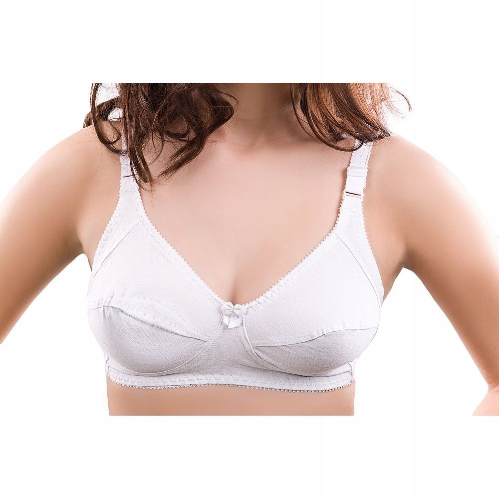 BIUSTONOSZ BAWEŁNIANY BASIA 02 biały 75D Wzór dominujący bez wzoru