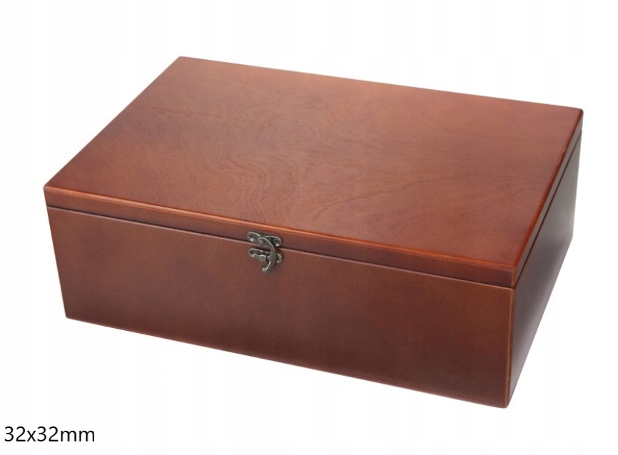 Kufřík Dřevěný Na 400 Mincí Mince 32x32mm