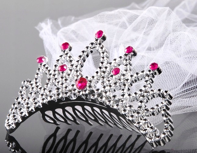 

Opaska Tiara Z Welonem królewny wieczór panieński