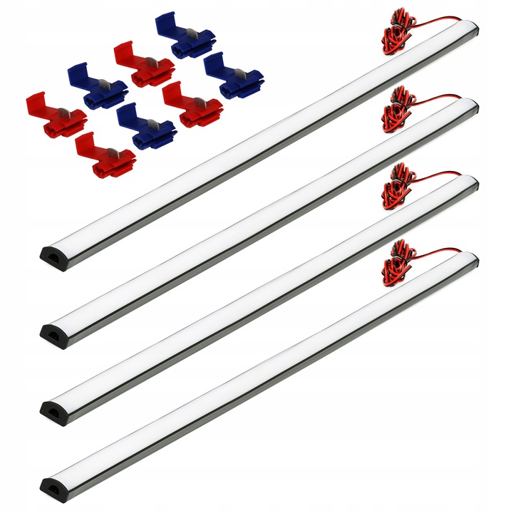 Led osvětlení Kabiny Paki Bus Lišty 4x 1M 12V Do Dodávky Do Auta Kurýr