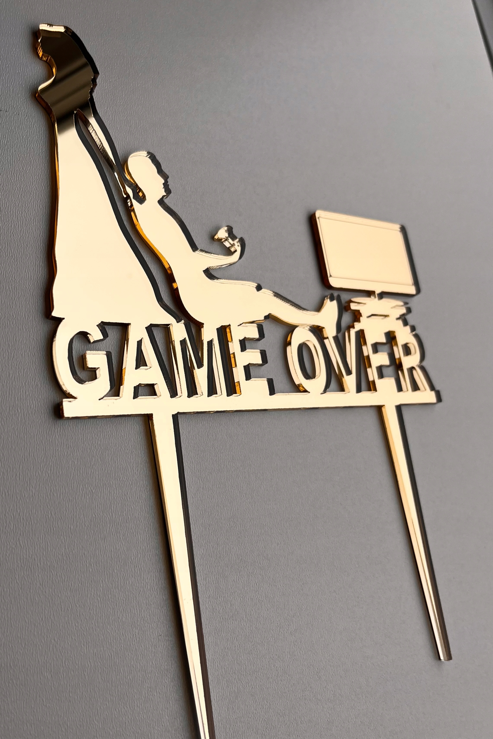 

Topper, toper weselny game over, topper dla gracza