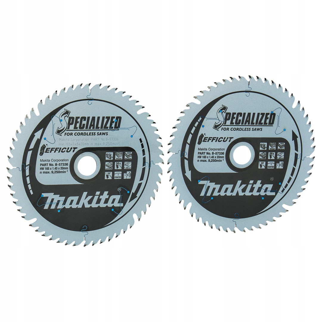 Piła tarczowa Makita B-57336-2 165x1,45x20mm 56T z widią Efficut 2 szt.