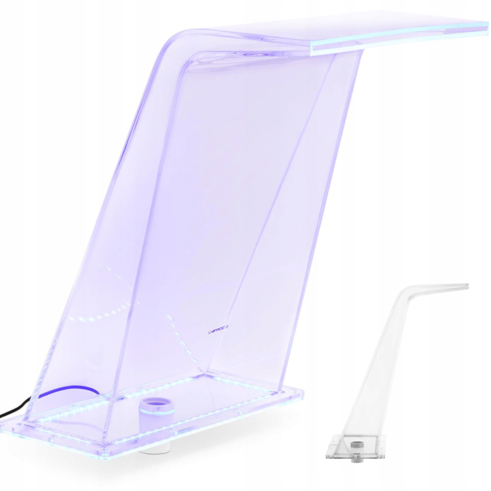 Vodopádová Výtoková Fontána Do Bazéna S Led Osvetlením, Oceľ 45 CM