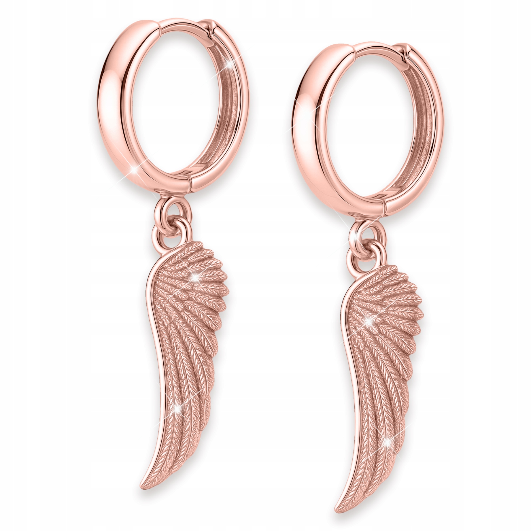 Náušnice Pozlacené s závěsnými křídly Křídla Stříbro 925