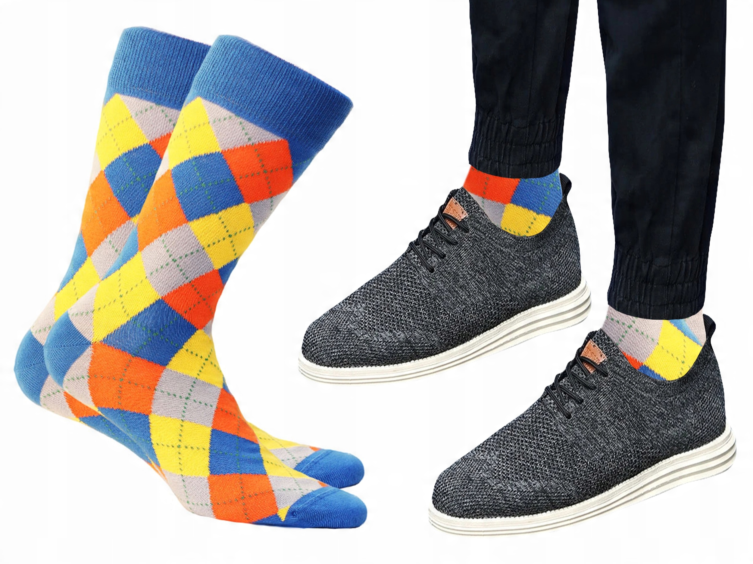 

Skarpety Męskie Wola Casual, Romby B47, 42/44