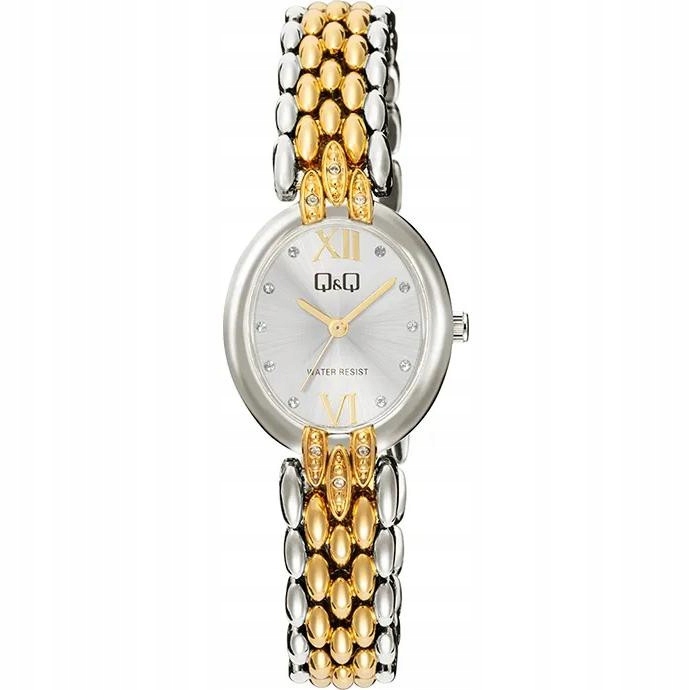 Dámské hodinky Qq F16A-006P Zirkony zlaté