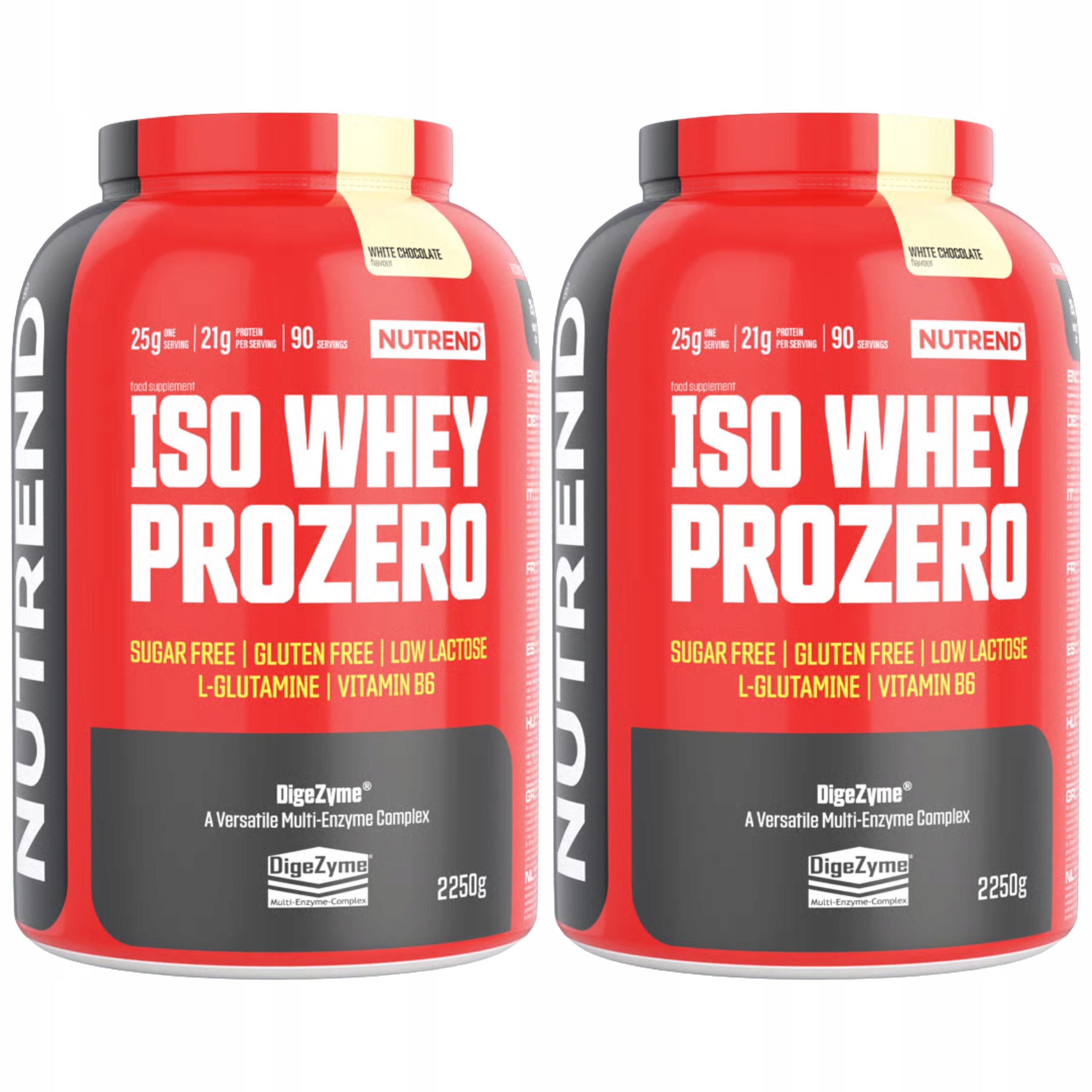 2x Proteinový izolát syrovátky Wpi Regenerace Svalová hmota 2250 g Nutrend