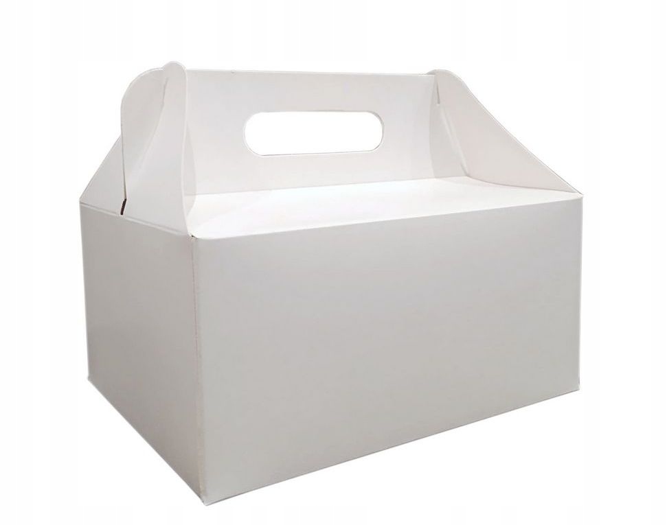 

Karton Pudełko Na Ciasto Biały Z Uchwytem 19x14x9