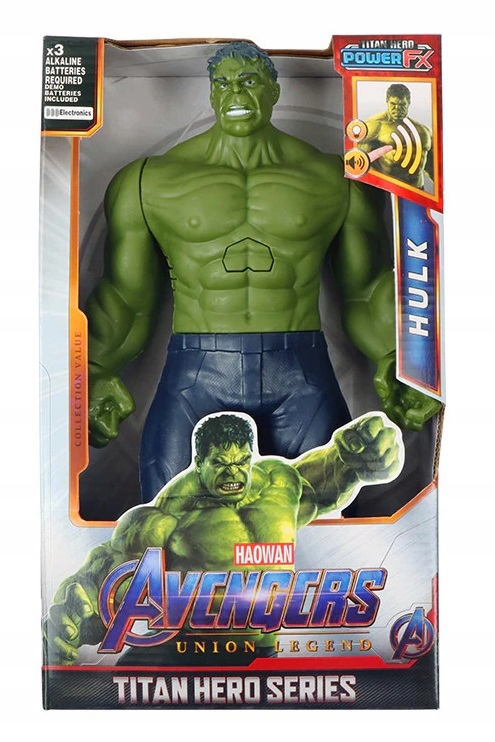 FIGURKA HULK DŹWIĘK ŚWIATŁO INTERAKTYWNA Marka inna