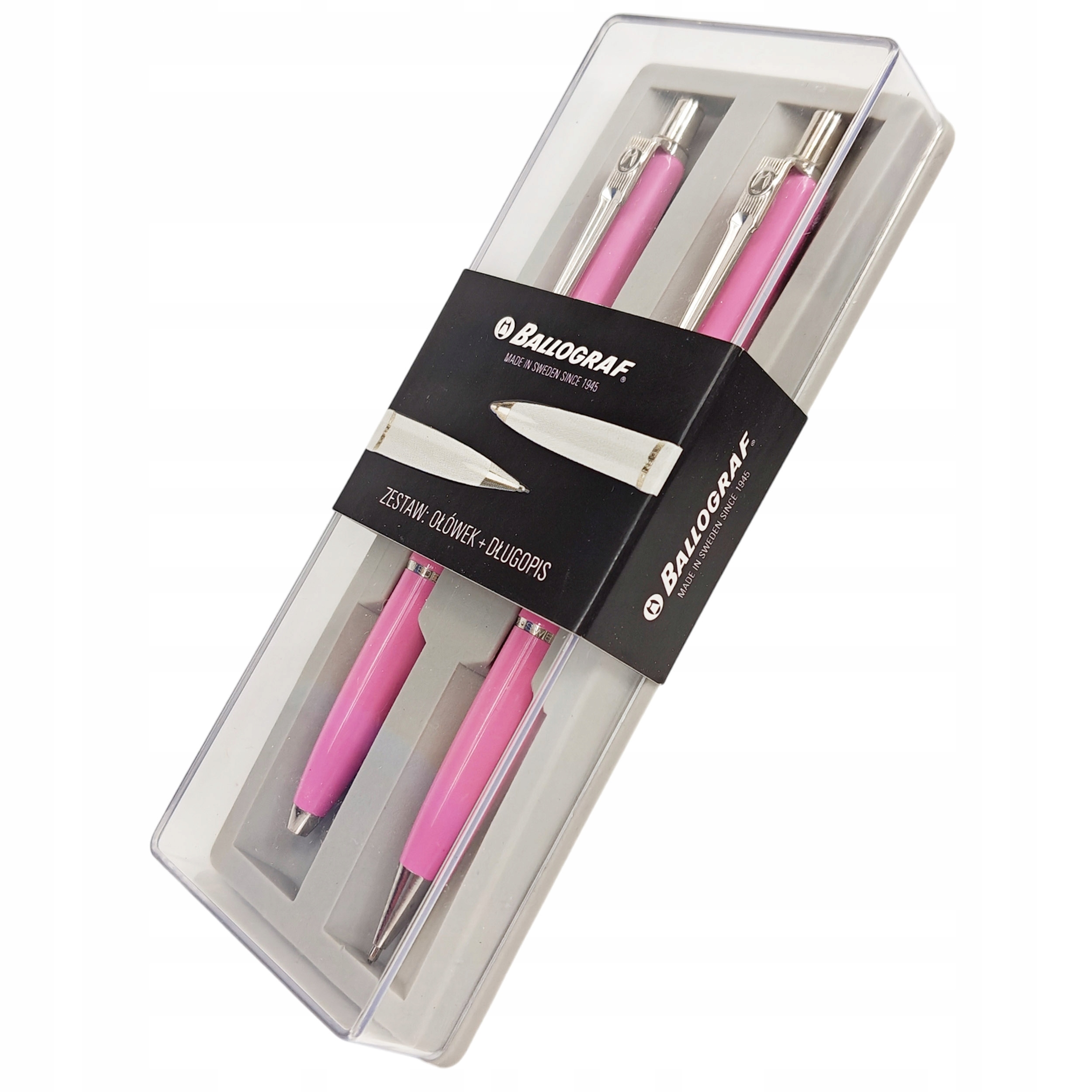 Zestaw Długopis Ołówek Automatyczny Epoca P Różowy Etui Ballograf