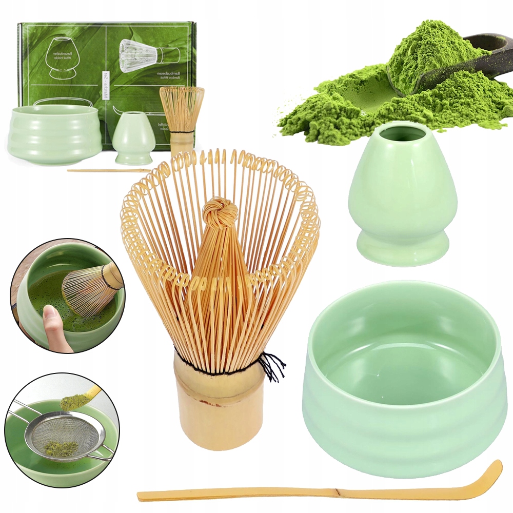 Levně Japonský Čajový Set Matcha, Miska Na Matcha, Šlehací Metla Na Matcha