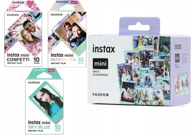 Zestaw Wkład Fujifilm Instax Deco 30 Zdjęć Z Kolorową Ramką 8720094751122