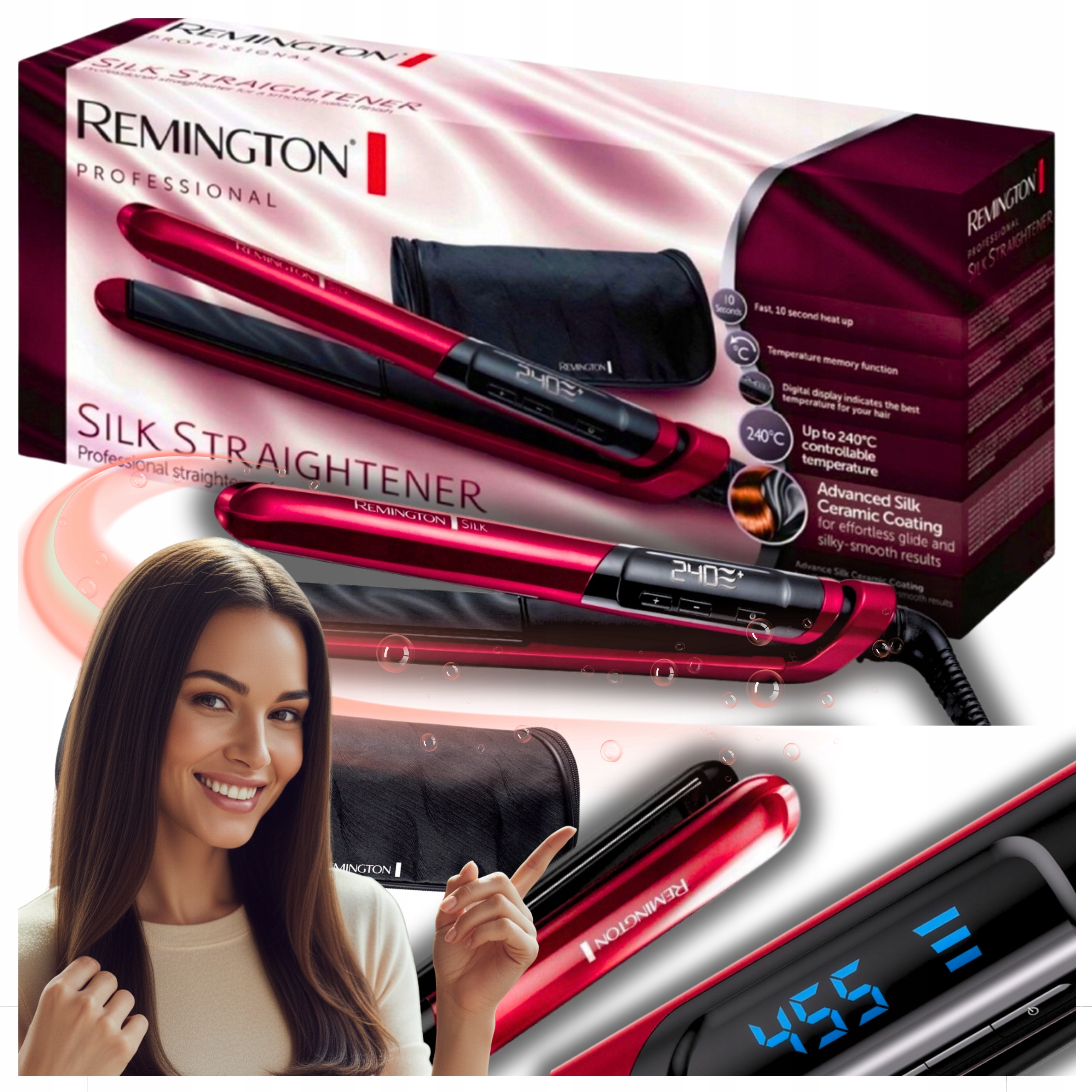 Prostownica Do Włosów Remington Błyskawiczna Ceramiczna Profesjonalna!