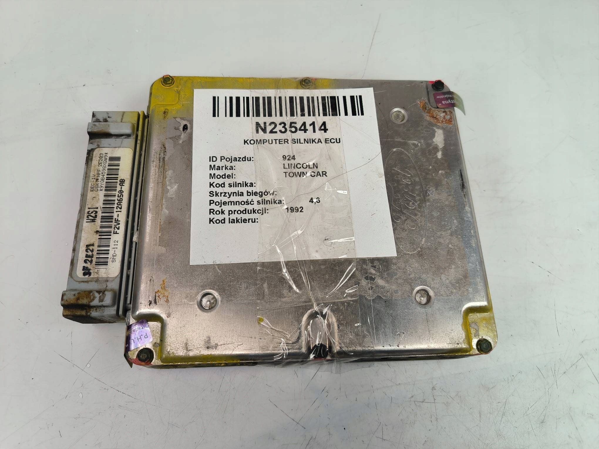 computer Motore ECU F2VF-12A650-AB LINCOLN TOWN CAR