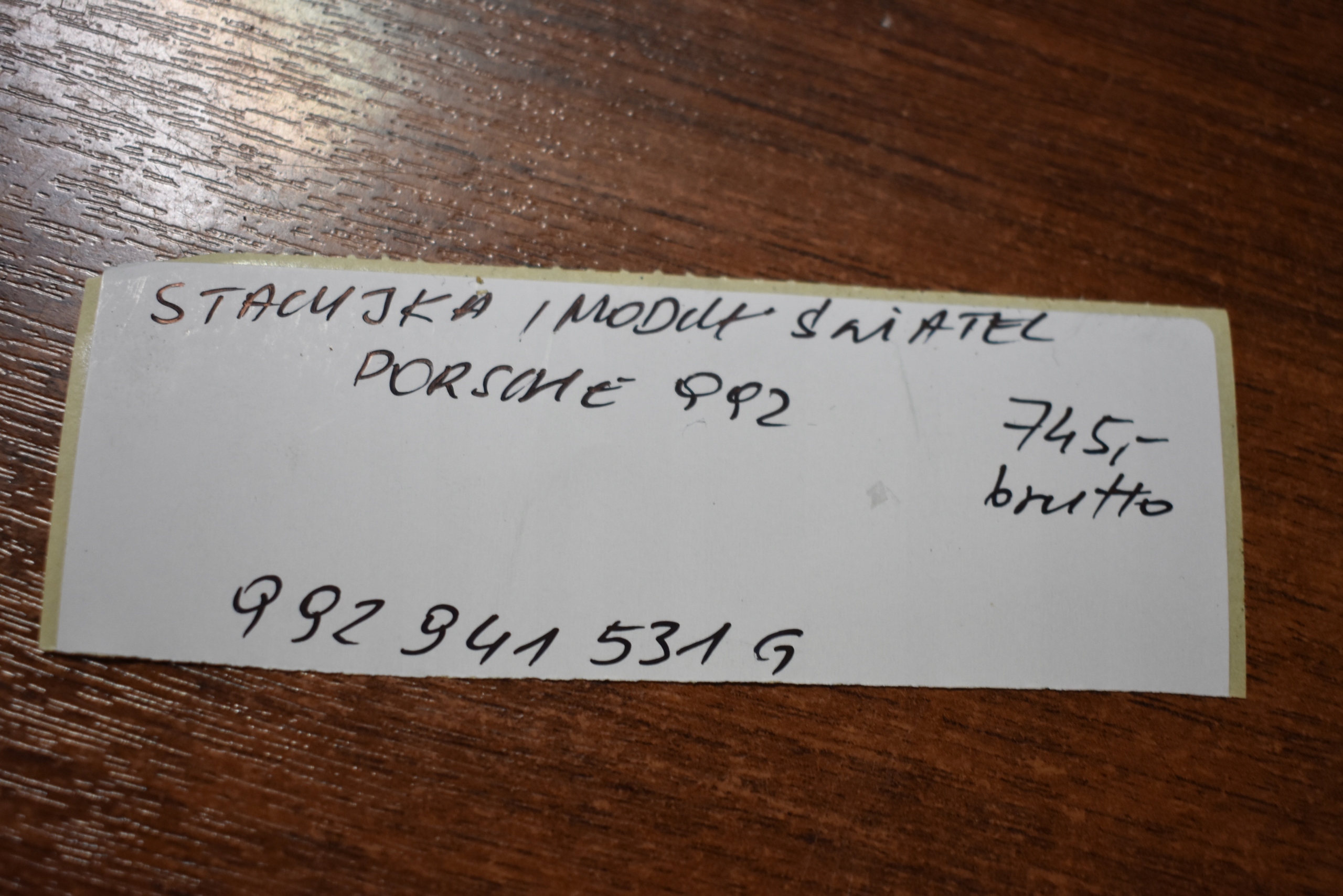 IDEALNA STACJA Accensione PANEL luci PORSCHE 992 1 9