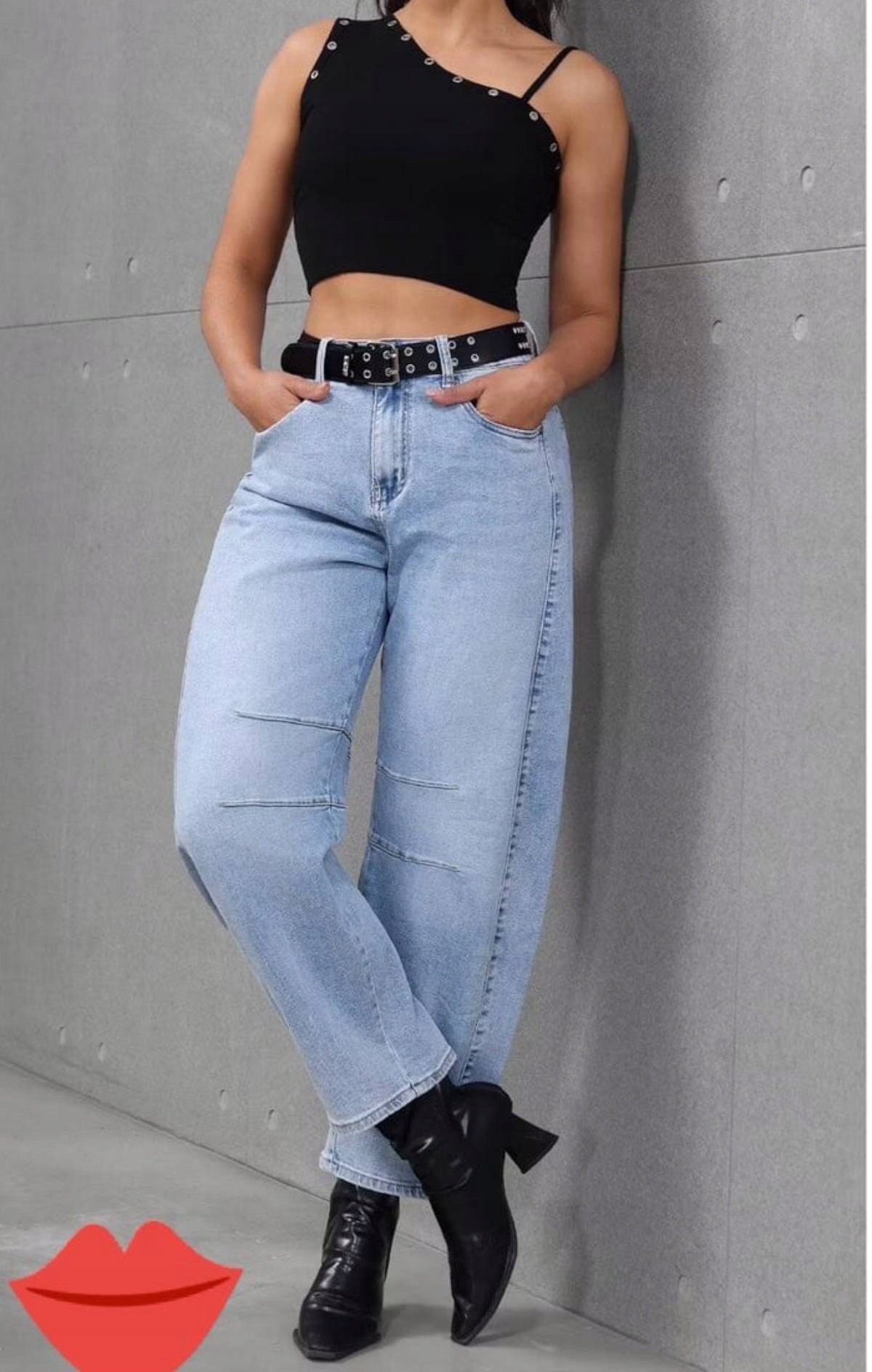 M.sara Jedinečné Dámské Džíny Typu Balloon Fit, Jiné Šití