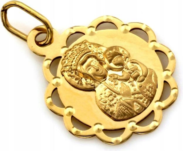 Zlatý medailonek 585 přívěsek na svaté přijímání Svatý křest 14 K jako dárek