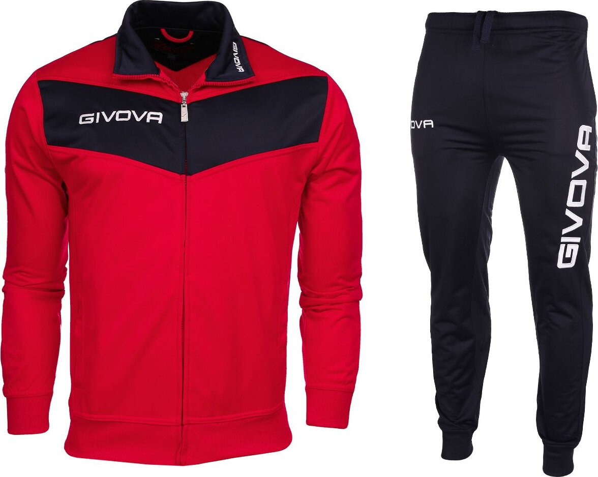 Teplákovka Givova Tuta Visa Červeno-granátový TR018 1204 r Xs