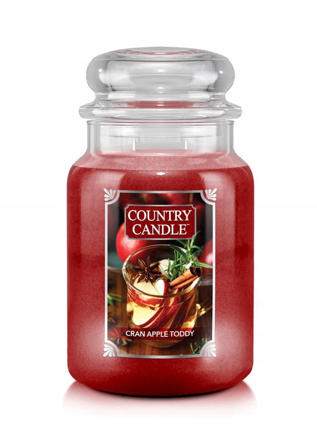 Cran Apple Toddy – Country Candle – velká vonná svíčka se 2 knoty