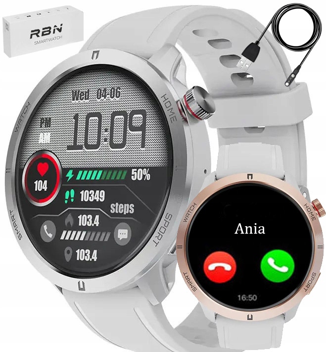 Zegarek Smartwatch Rubicon Rozmowy Bt 466x466 Menu Pl Kroki Sms Puls Tarcze