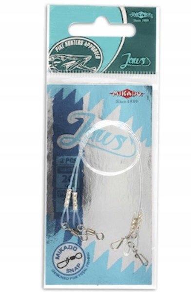 PRZYPON FLUOROCARBONOWY JAWS 45cm/8kg 2szt. MIKADO