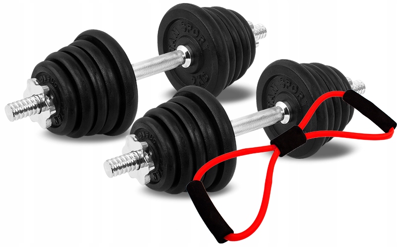 

Hantle Żeliwne Zestaw 2 X 15 Kg Sztangielki 30KG
