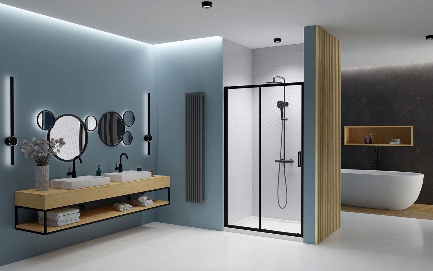 Drzwi prysznic Premium Pro Black DWJ 150 RADAWAY L Marka Radaway