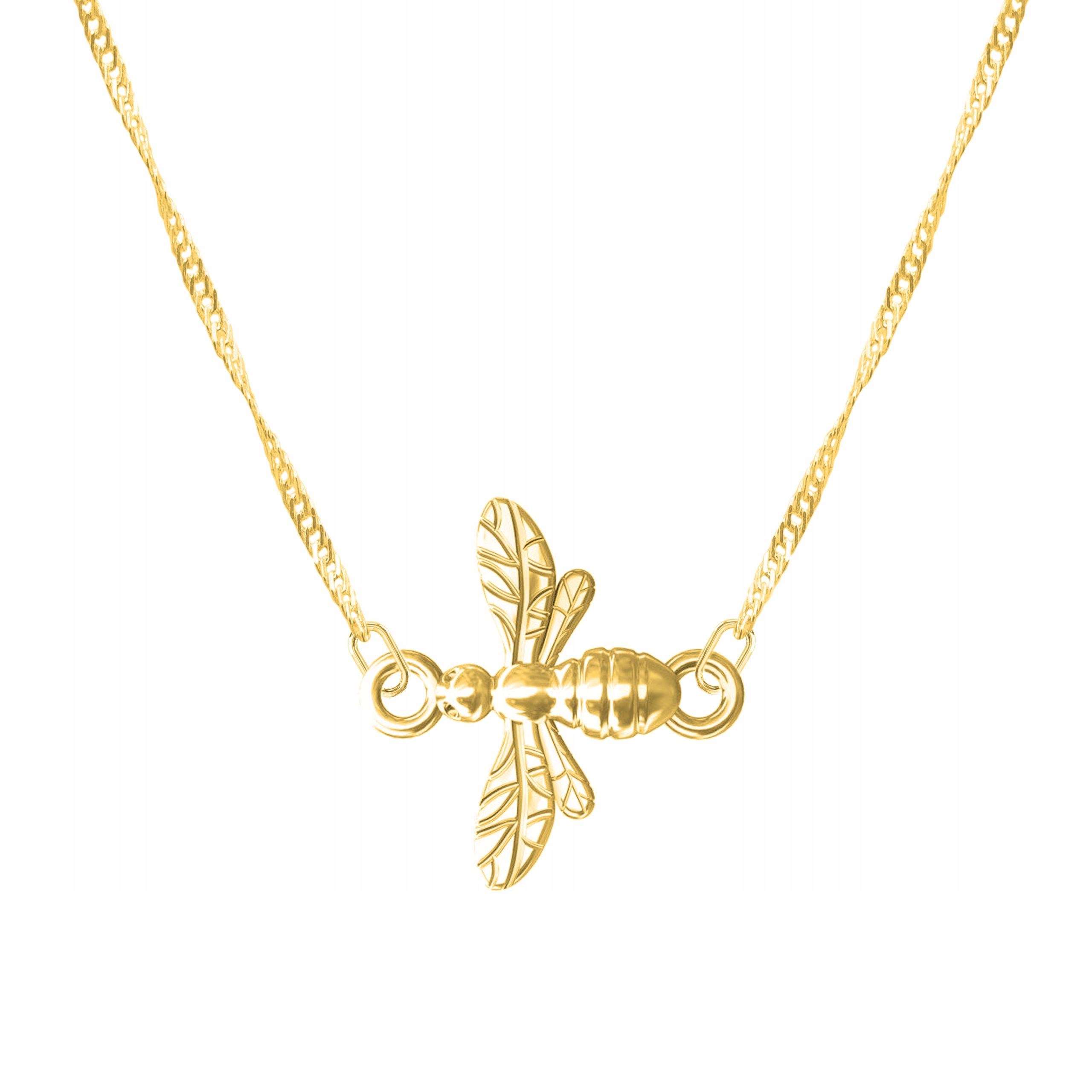 Řetízek zlatý náhrdelník 925 Včela