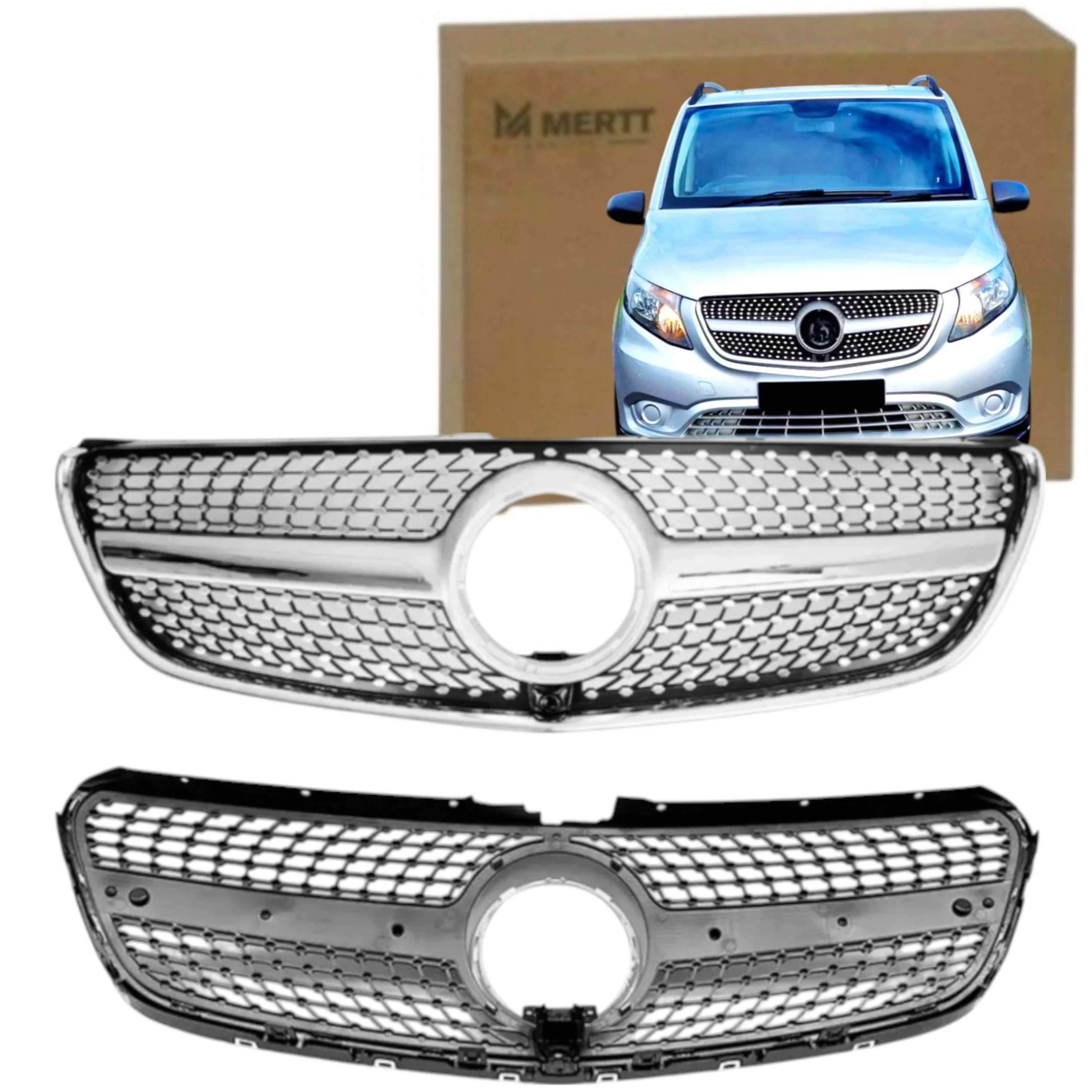 Mercedes Vito W447 2016-2019 Diamond Gril Atrapa Předního Chladiče