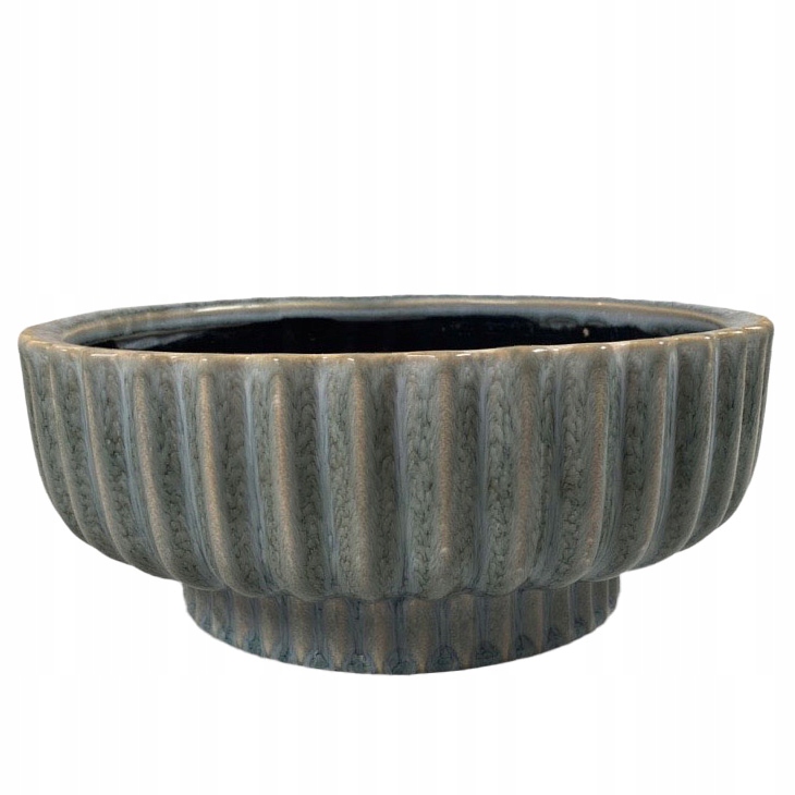 Květináč Na Bonsaje 26 cm Skandinávský modrý, kulatý, plochý obal