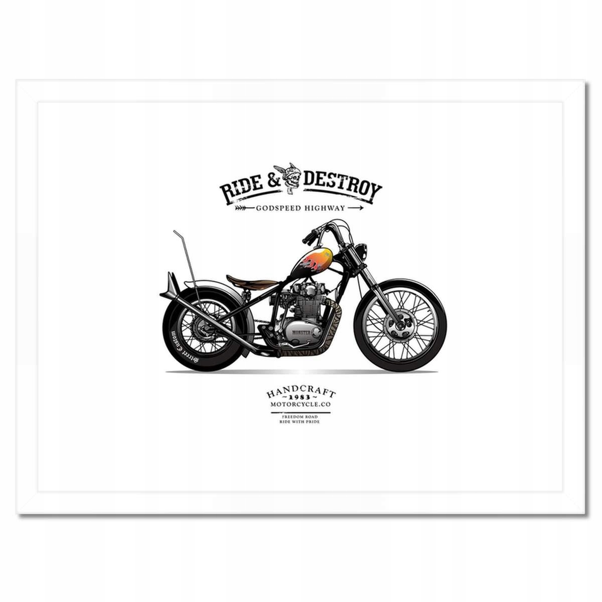 Plakáty v rámu 40x30 Motocykl Zabytek Vintage
