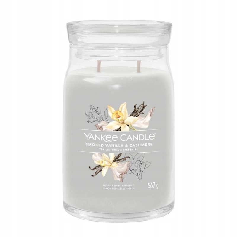 Yankee Candle Signature Smoked Vanilla and Cashmere velká vonná svíčka