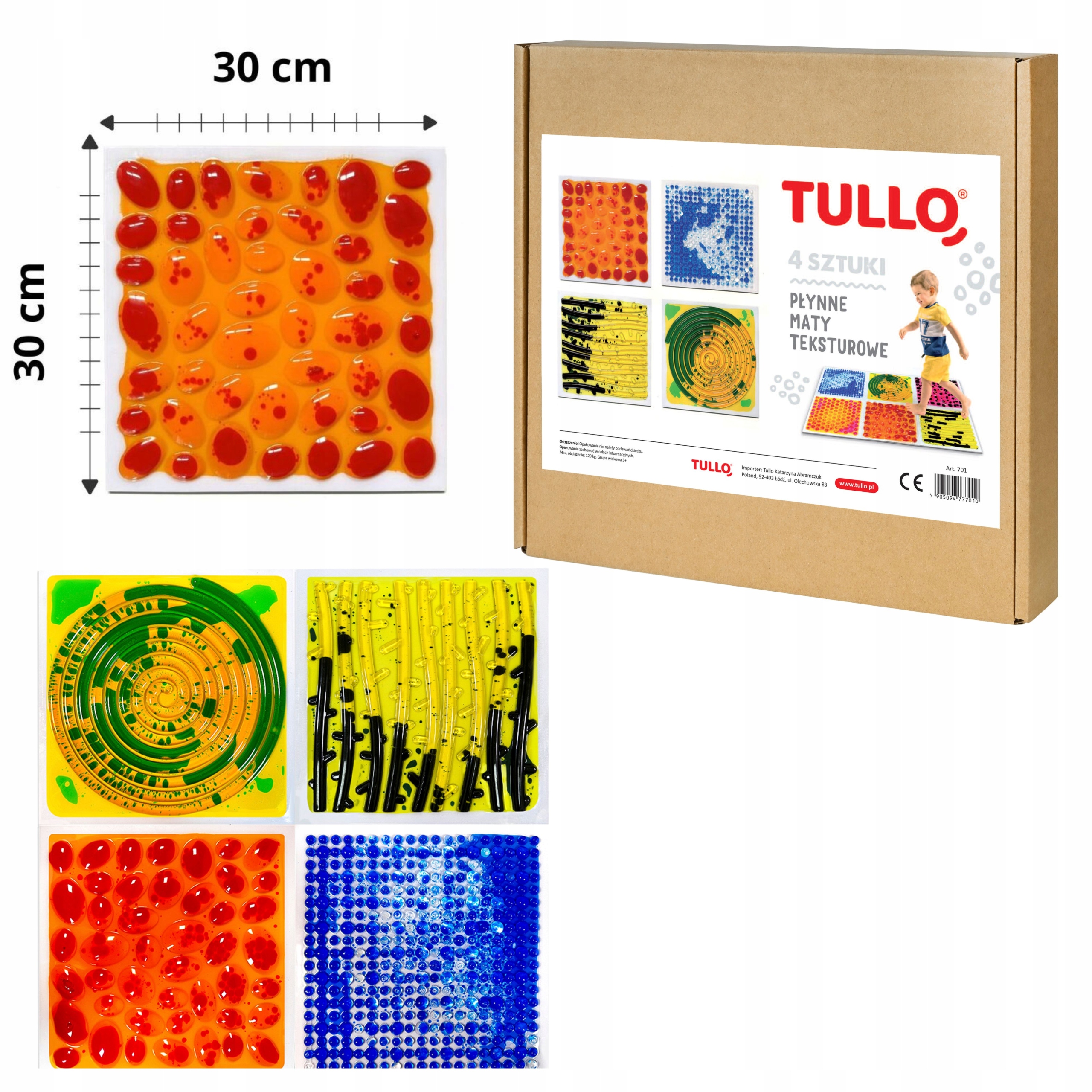 Ścieżka sensoryczna (4 płytki) Tullo