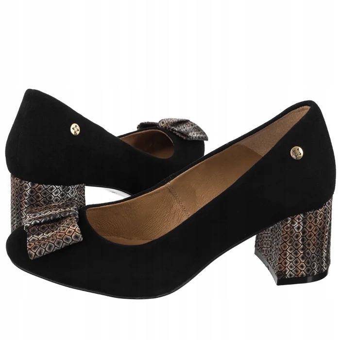 Dámské kožené boty Boty Maciejka černé 3356A-47 Black