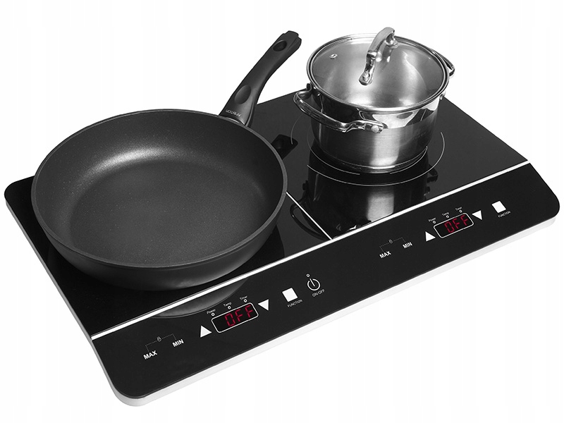 KUCHENKA INDUKCYJNA PRZENOŚNA TURYSTYCZNA DWUPALNIKOWA 3500W LED REGULACJA Model CIK 002A