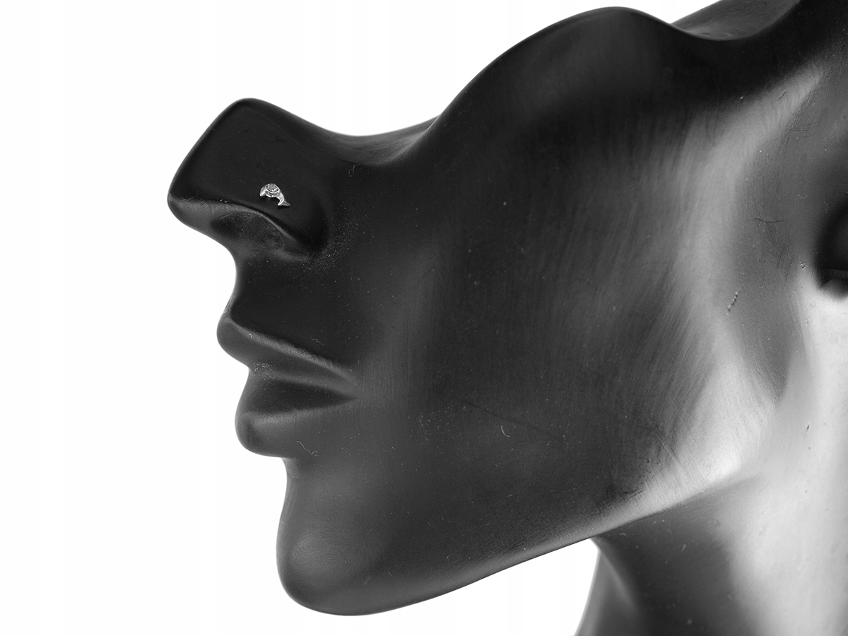 VERSIL - kolczyk do nosa nos delfinek SREBRO 0,925 Kształt sztanga