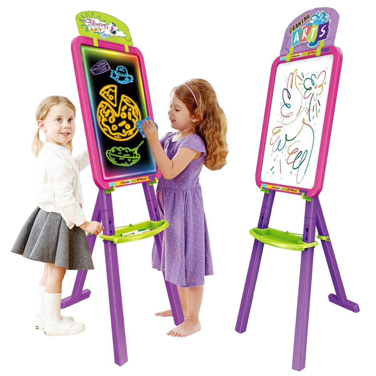 DUŻA TABLICA SUCHOŚCIERALNA magnetyczna BIAŁA 2w1 Marka Madej