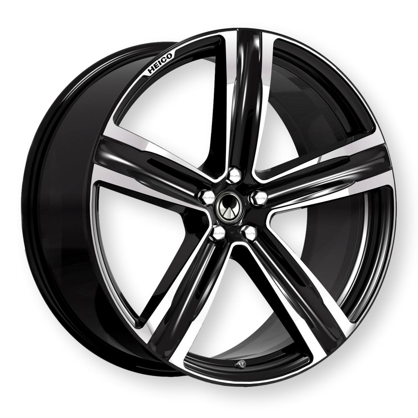 Heico Volvo XC60 XC40 V90 CC 22" hliníkový disk 5-ramenný, čierny diamant