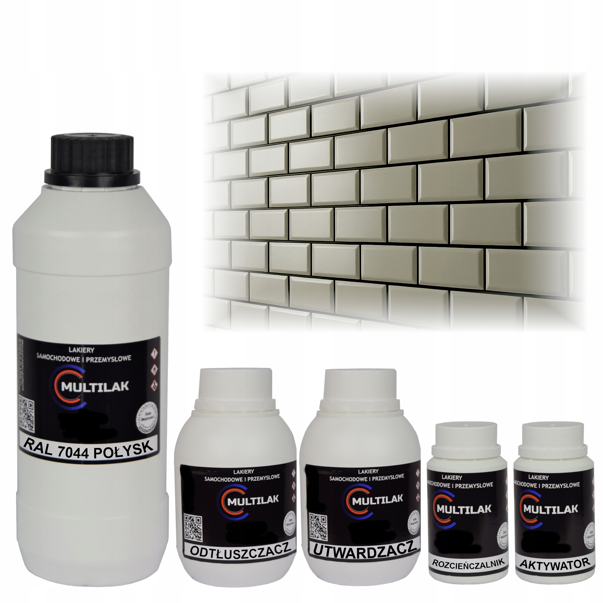 Lak farba Ral 7044 na glazúru dlaždíc a dlaždíc na valček, štetec 1L Lesk