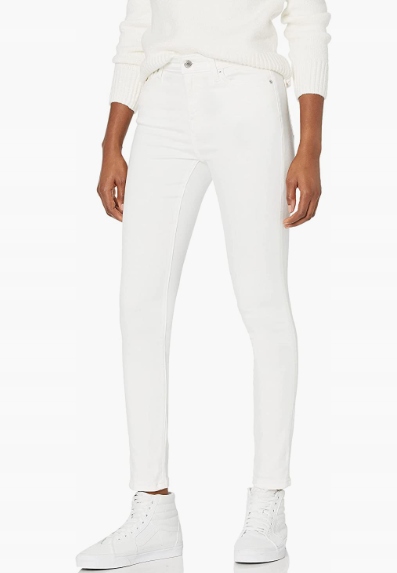 AMAZON ESSENTIALS JEANSY DAMSKIE BIAŁE